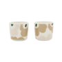 MARIMEKKO OIVA UNIKKO CUP 2DL WITHOUT HANDLE 2 PCS – BEIGE & GREEN