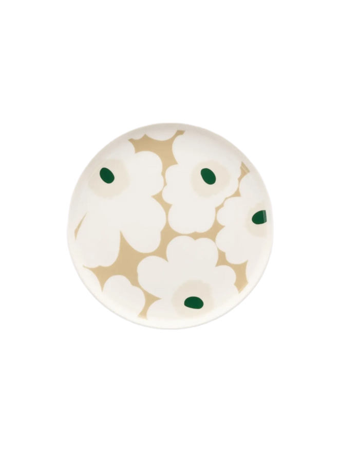 MARIMEKKO OIVA UNIKKO PLATE 20CM – BEIGE & GREEN
