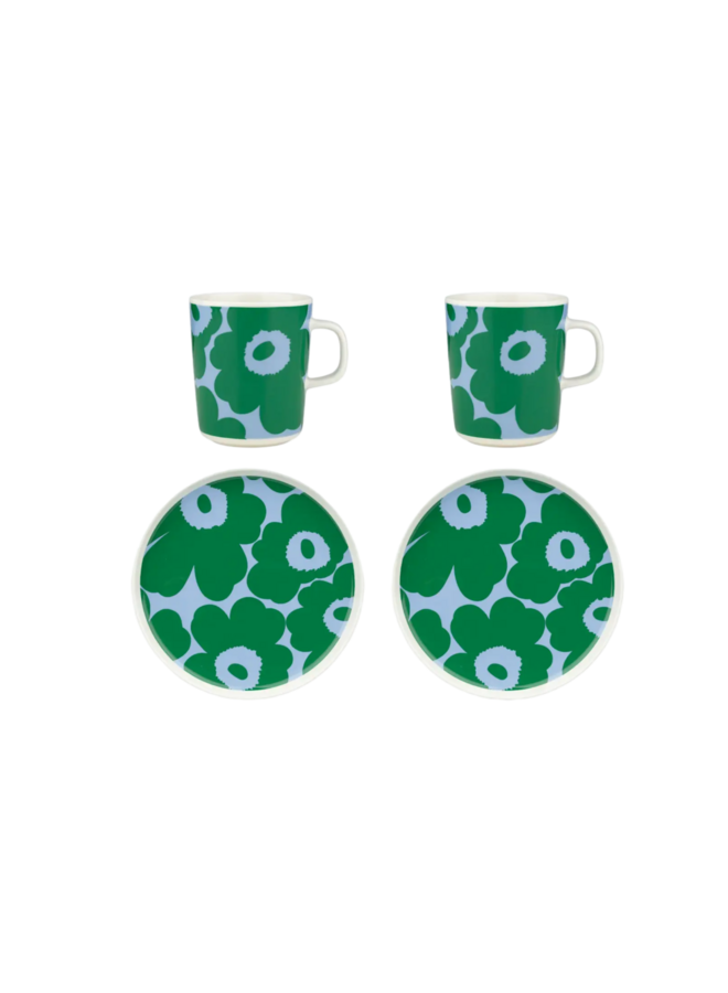 MUG & PLATE BREAKFAST SET - 261 GREEN/BLUE - 075733-165