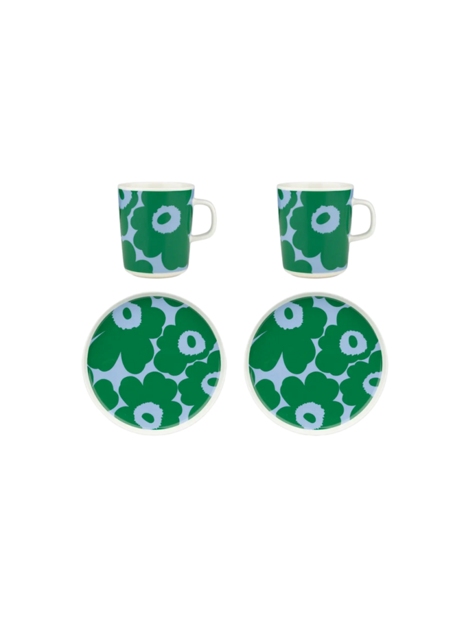 MUG & PLATE BREAKFAST SET - 261 GREEN/BLUE - 075733-165