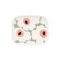 PLATE 15X12CM - CONT BEIGE/PINK - OIVA/UNIKKO 075535-183 - MARIMEKKO
