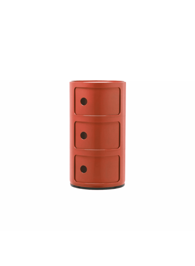 SIDE TABLE - COMPONIBILI NEW COLORS 3 DRAWER ORANGE