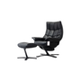 NATUZZI ITALIA RE-VIVE QUILTED KING ARMCHAIR WITH OTTOMAN