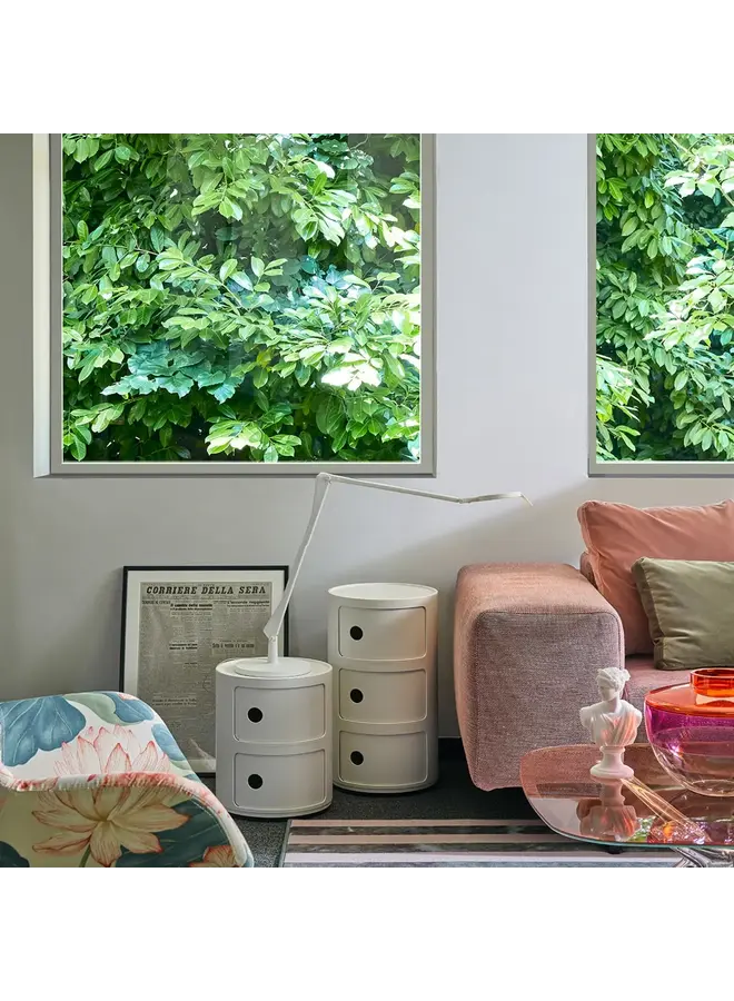 KARTELL COMPONIBILI CLASSIC 2 DRAWER  SIDE TABLE - WHITE