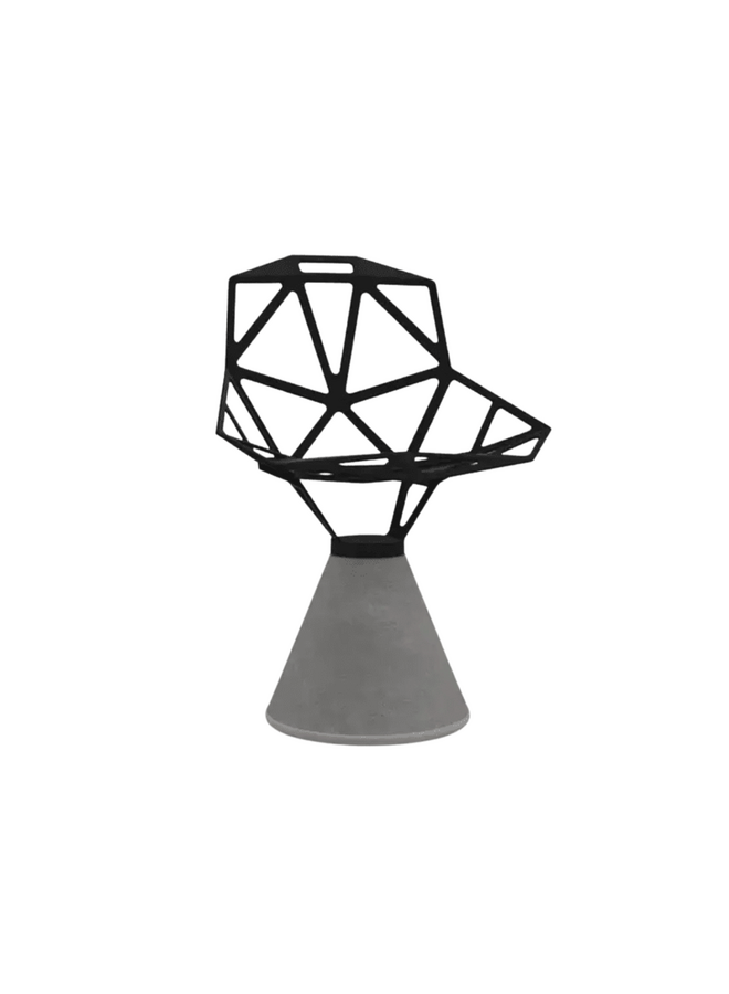 CHAIR_ONE CONCRETE CHAIR – NATURAL / BLACK