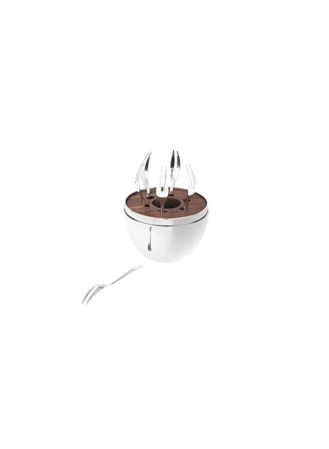 CHRISTOFLE MOOD YUMMY COCKTAIL FORK SET (6PCS) – SILVER-PLATED FLATWARE