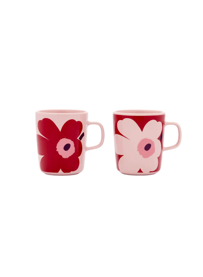 MARIMEKKO OIVA JUHLA UNIKKO MUG SET 2.5DL 2 PCS – RED & PINK