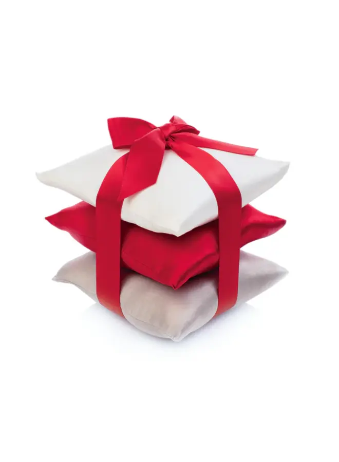 elizabeth W - SILK SACHET SET - RED/IVORY/SLVR