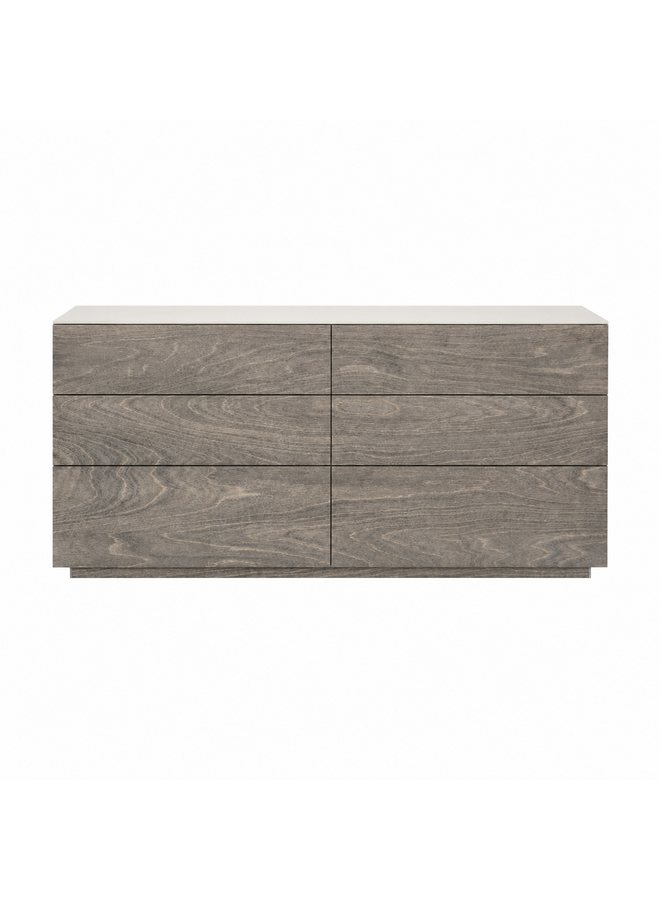 ALMA 6 DRAWER DRESSER WOOD