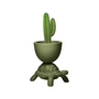 QEEBOO TURTLE CARRY PLANTER & CHAMPAGNE COOLER