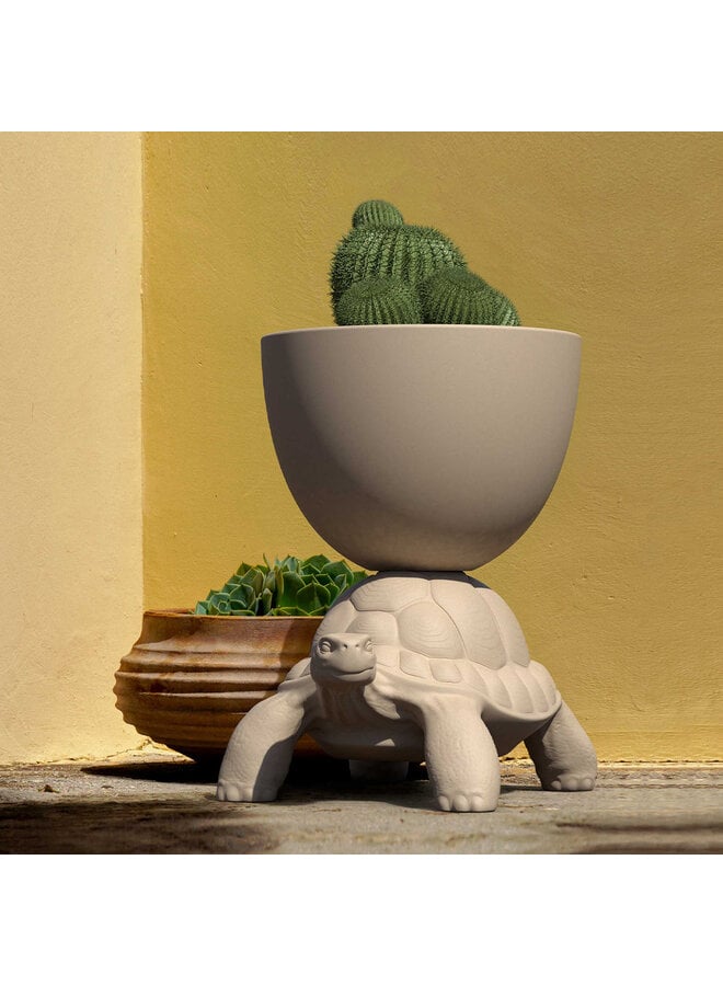 QEEBOO TURTLE CARRY PLANTER & CHAMPAGNE COOLER