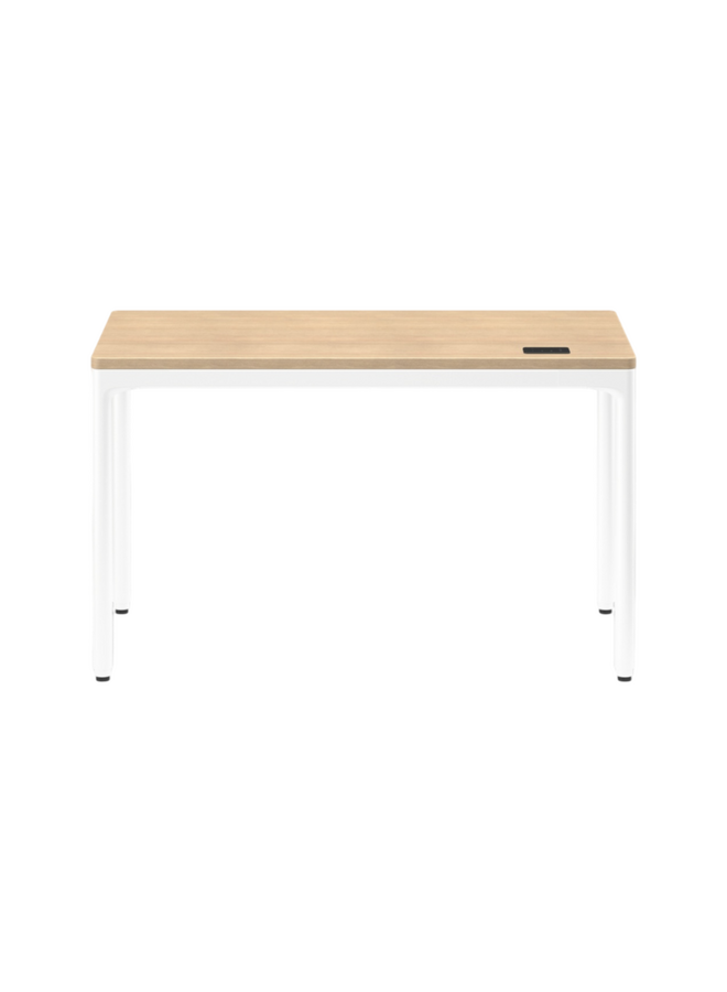 HUMANSCALE EFLOAT QUATTRO SIT-STAND DESK 23" × 46" – WHITE / NATURAL RIFT OAK