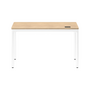 HUMANSCALE EFLOAT QUATTRO SIT-STAND DESK 23" × 46" – WHITE / NATURAL RIFT OAK
