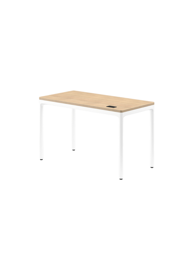 OFFICE DESK - EFLOAT QUATTRO SIT-STAND DESK 23''X46'' | BASE: WHITE | WOODGRAIN LAMINATE,NATURAL RIFT OAK , NO SMART CHANNEL - HUMANSCALE