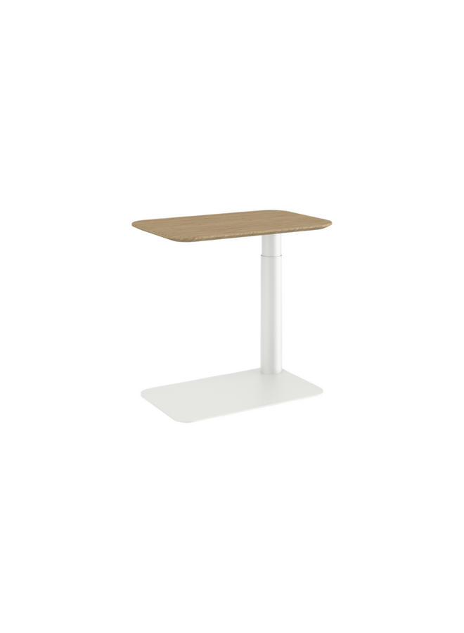 LAPTOP DESK - FLOAT MICRO ADJUSTABLE TABLE | BASE: WHITE | BAMBOO SURFACE - HUMANSCALE