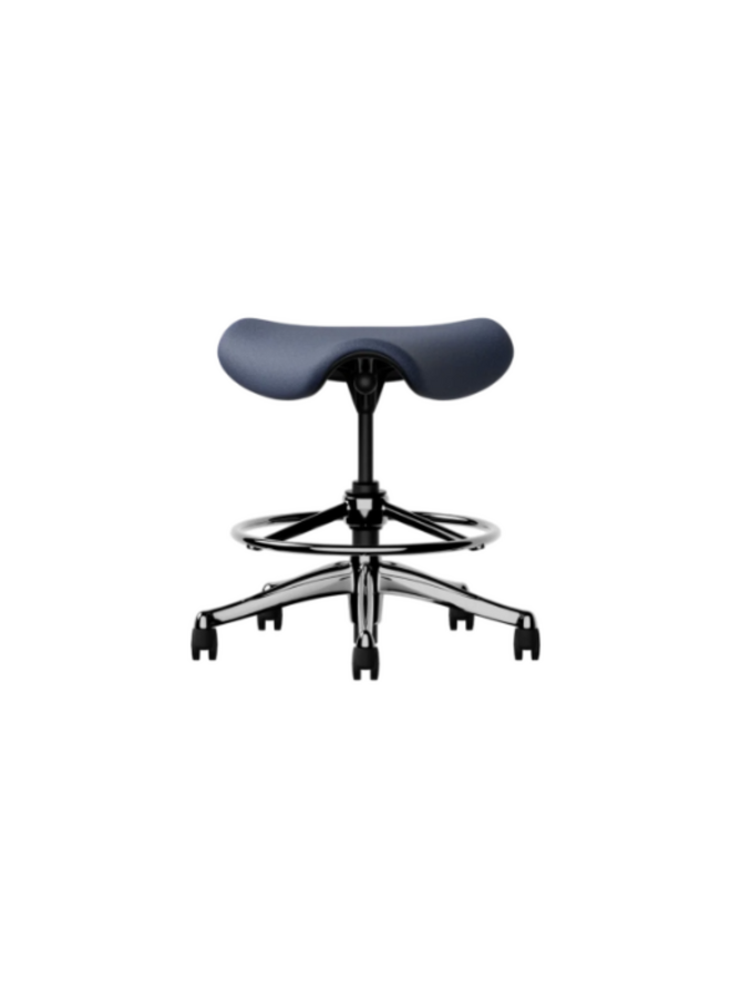 FREEDOM SADDLE STOOL WITH CASTERS BAR HIGH