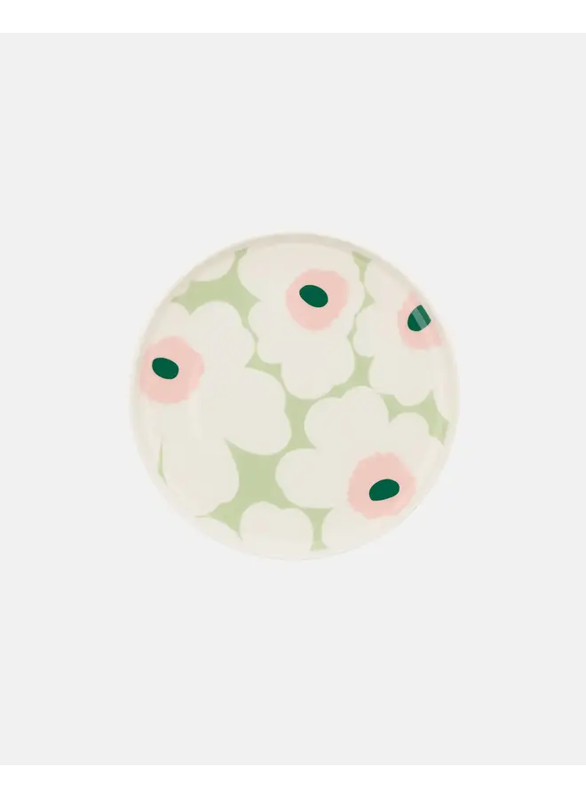 PLATE 20CM - 271 GREEN FLOWER - OIVA / UNIKKO 076726-163 M6 - MARIMEKKO