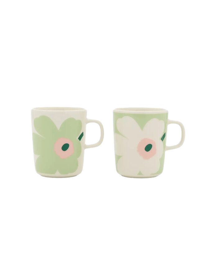 MUG 2.5DL 2PCS - 271 GREEN FLOWER - OIVA/JUHLA UNIKKO 076727-163
