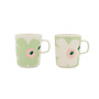 MUG 2.5DL 2PCS - 271 GREEN FLOWER - OIVA/JUHLA UNIKKO 076727-163