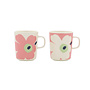 MUG 2.5DL 2PCS - 271 PINK FLOWER - OIVA/JUHLA UNIKKO 076759-136