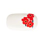 PLATE 17x32CM - 271 RED FLOWER- OIVA / UNIKKO 076944-001
