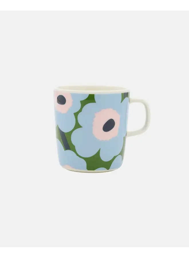 MUG 4DL - 271 WARM GREEN+BLUE FLOWER - OIVA/UNIKKO 076532-165 M6 - MARIMEKKO