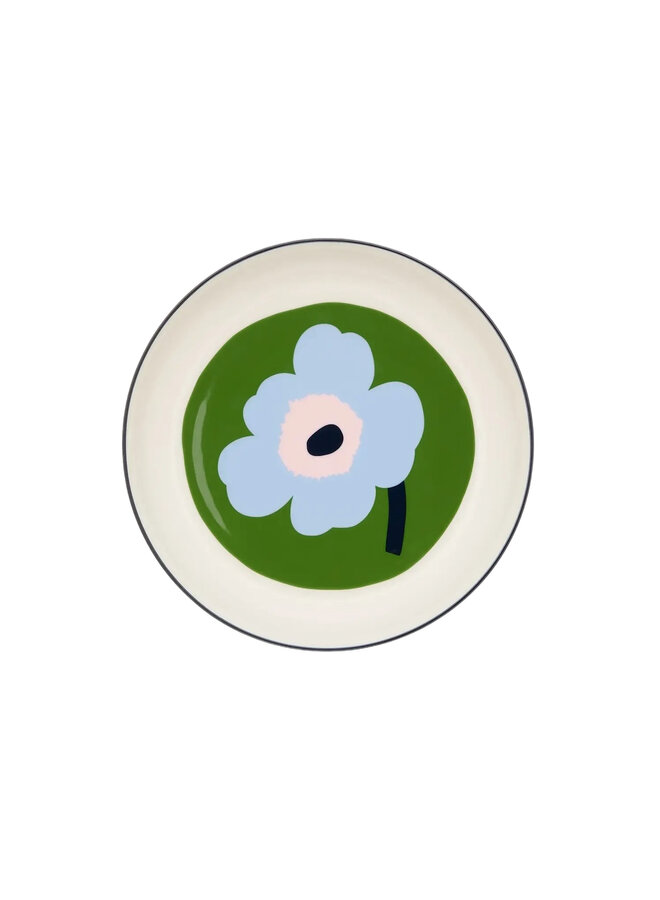 PLATE 20.5CM - 271 WARM GREEN+BLUE - OIVA/UNIKKO DEEP PLATE M6 - 076538-165