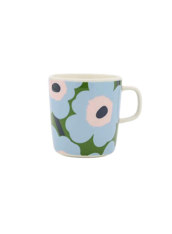 MUG 4DL - 271 WARM GREEN+BLUE FLOWER - OIVA/UNIKKO 076532-165