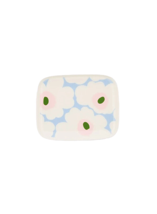 PLATE 15x12CM - 271 BLUE ROSE FLOWER- OIVA / UNIKKO ATE 076535-153