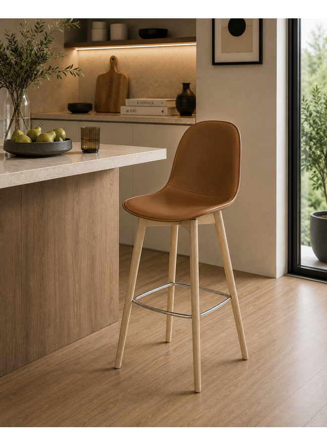 CONNUBIA ACADEMY WOOD BASE COUNTER STOOLS
