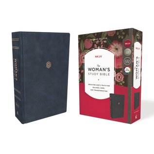 NKJV Woman's Study Bible, Navy Leathersoft