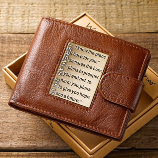 Men's  Leather Wallet - Jeremiah 29:11