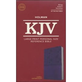 KJV Large Print Reference Bible, Purple LeatherTouch