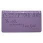 Checkbook Cover - Be Still, Purple