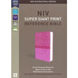 NIV Super Giant Print Reference Bible, Pink Leathersoft