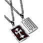 Necklace - Deluxe Shield Cross: Every Knee 24"