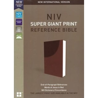 NIV Super Giant Print Reference Bible, Chocolate Leathersoft