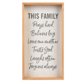 Wall Art - This Family Prays, Framed