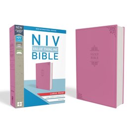 NIV Large Print Value Thinline Bible, Pink Leathersoft