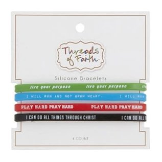Silicone Bracelet Set - Live, Run, Play, Do