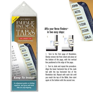 Bible Indexing Tabs - Large Print Gold, Horizontal