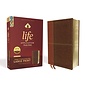 NIV Large Print Life Application Study Bible, Brown Leathersoft
