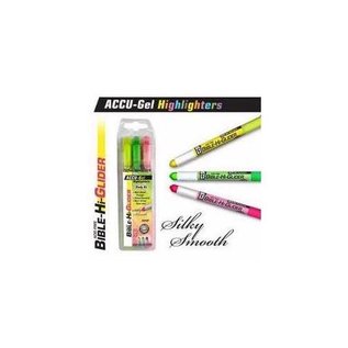Highlighters - ACCU-Gel 3 pack, Yellow/Green/Pink