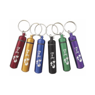Anointing Oil Holder Key Chain: Oil of Joy, Assorted Colors