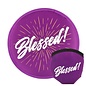 Foldable Fan: Blessed, Purple