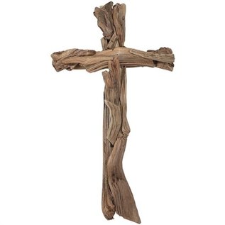 Wall Cross - Wood Strips, 16"