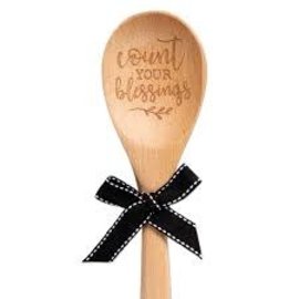 Discontinued Wooden Spoon - Count your Blessings