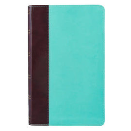 KJV Giant Print Bible, Teal LuxLeather