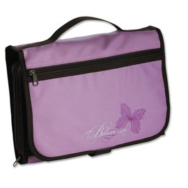 Bible Cover - Believe Butterfly, Purple Tri-fold