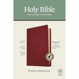 NLT Thinline Reference Bible, Aurora Cranberry Leatherlike, Indexed (Filament)